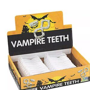 24 Halloween Fangs Vampire Teeth White Party Favors Treasure Box Each Wrapped